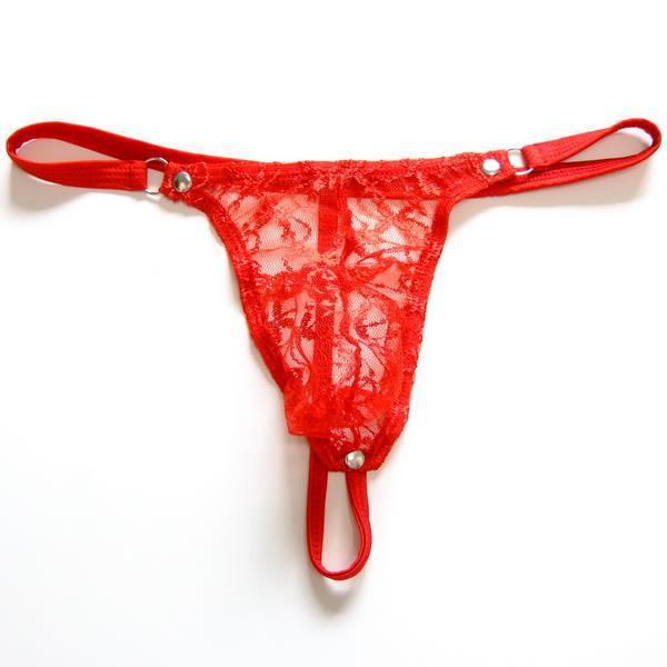 Men's Low Waist Transparent Bag Seamless Tawny Panties