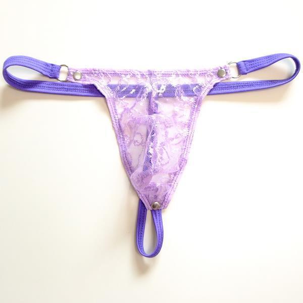 Men's Low Waist Transparent Bag Seamless Tawny Panties
