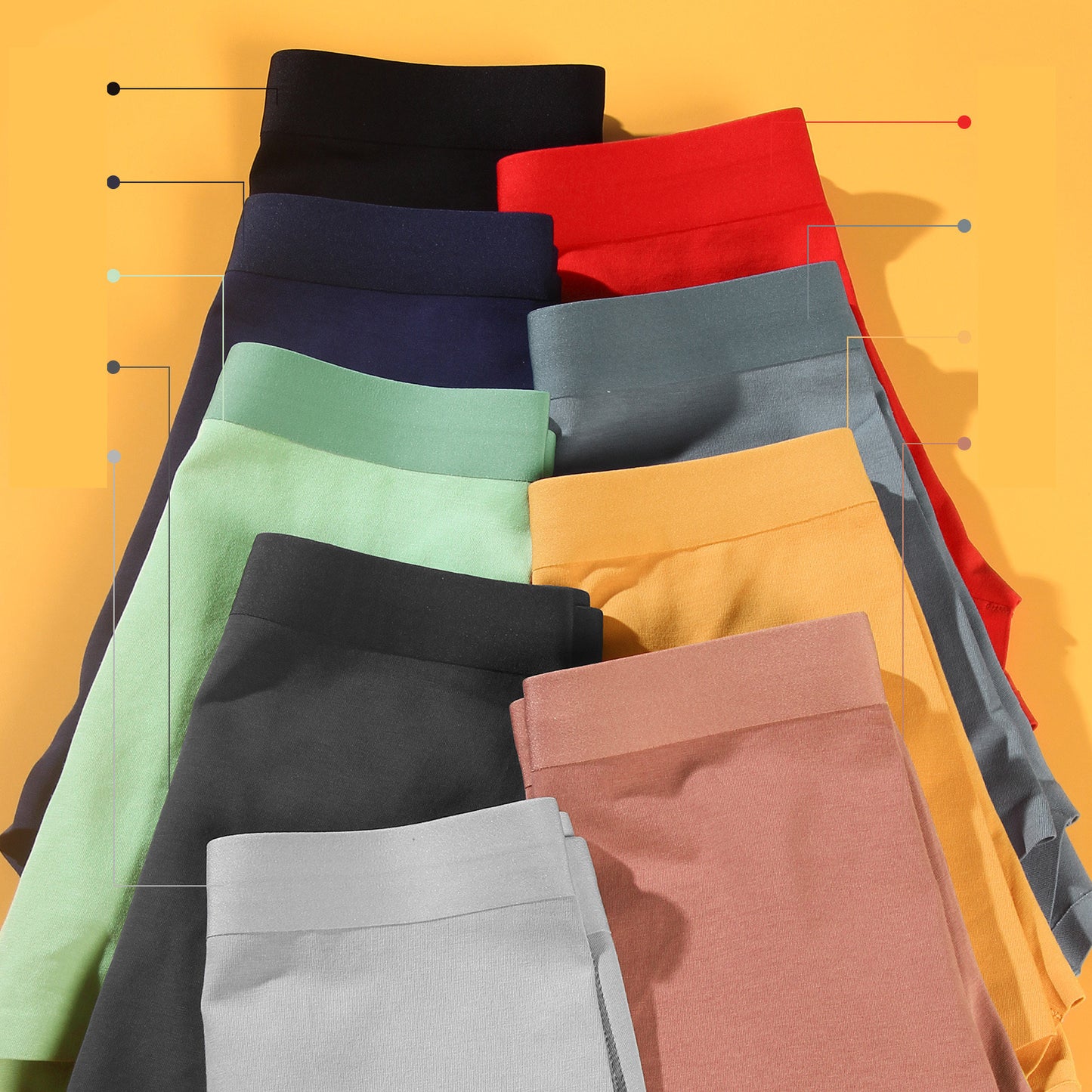 Men's Combed Cotton Traceless Large Size Cotton U Convex Boxers Loose Boxers